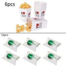 18pcs Saudi National Day Party Boxes I Love Saudi Arabia Popcorn Bucket Green Palm Tree Candy Pillow Box Festival Snack Favor Packaging - Multicolor - View 7