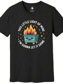 Dumpster Fire Shirts, This Little Light Of Mine I'm Gonna Let It Shine - 黑色 - 查看 1