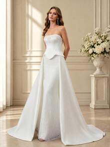 HEARBOBO Bohemian Style Elegant Sleeveless Mermaid White Lace Wedding Dresses For Bride White - White - View 5