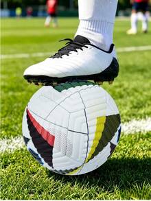 1pc Size 5 Adult Competition Soccer Ball, Multi-Color Training Football For Youth Students, Beach, Indoor, Outdoor PU Embossed - Multicolor - View 7