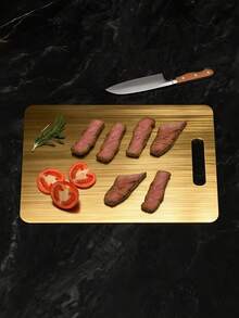 3 piezas/1 pieza Tabla de cortar antihongo de acero inoxidable de doble cara para uso doméstico - Dorado - Ver 5
