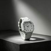 1pc Minimalist Arabic Dial Luminous Quartz Watch, Square Rubber Strap Wristwatch, Niche Design Unisex Versatile Watch, Suitable For Couples Daily Commute, Can Be Used As Valentine's Day, Anniversary Gift, High-End Couple Watch For Loved Ones, Gift Box Not Included - Grey - View 4