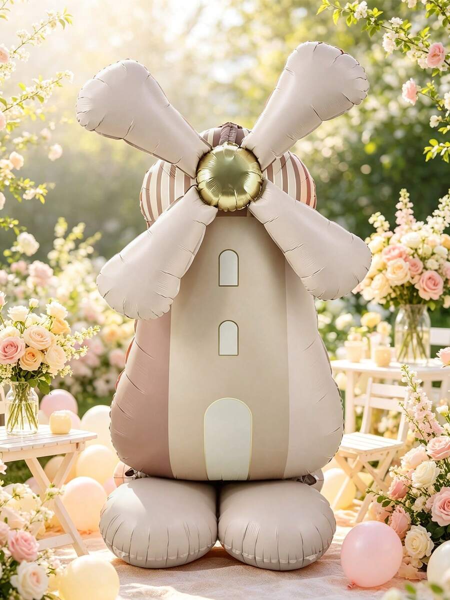 1PC 3D Windmill Base Aluminum Foil Balloon, Comes With Base, Suitable For Birthday/1st Birthday Decoration, Spring/Outdoor Party Decoration, Windmill Theme Birthday Decoration