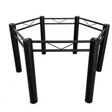 Pés Para Mesa De Jantar Base Sextavada Para Casa Cozinha - Preto - Visão 2