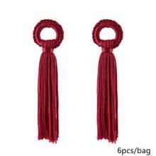 6pcs/Pack Round Ring Tassel Pendant DIY Jewelry Accessories Hanging Ornament Clothing Trimmings Small Tassels - Long Tassel Hoop Earrings - View 7
