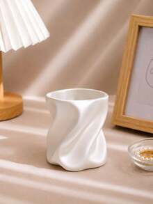 1 pieza Taza de almacenamiento multifuncional artística y de lujo con diseño retorcido, soporte creativo de escritorio para bolígrafos, estante de almacenamiento para brochas de maquillaje, estante de almacenamiento para cepillos de dientes y artículos de baño, adecuado para tocador, dormitorio, escritorio y baño, cumpleaños, regreso a la escuela, regalo, verano, almacenamiento del hogar - Multicolor - Ver 10