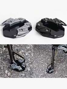 1pc Motorcycle Side Stand Foot Pad, Aluminum Alloy Motorcycle Side Stand Foot Pad With Textured Surface, Motorcycle Side Stand Foot Pad Extension Plate - A - View 1