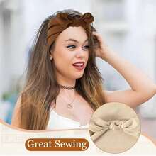 Women's Bow-Knot Rabbit Ear Headband (1-Pack/3 Packs) - Bohemian-Style Wide Headband With A Cute Rabbit-Ear Bow. - Multicolor - View 3