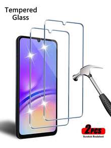 2片装，兼容三星Galaxy A05/A05s/A06/A12/A13 4G/A14/A15/A16/A22 5G/A23 5G/A25/A32 4G/5G/A33 5G/A34/A35/A36/A50/A51/A52/A53 5G/A54/A55 5G高清钢化玻璃屏幕保护膜 | 防刮花 | 兼容手机壳 | 理想的手机配件 | 全覆盖防水/防震/防摔/防指纹 - 無色 - 查看 39