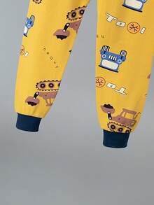 3 Sets Boys Cartoon Underwear Set Cute Print Medium Thick Long Sleeve Long Pants Loungewear Set Printed Autumn Top And Bottom - Multicolor - View 8