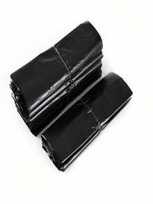 100/50pcs Thickened Large Black Garbage Bags, Kitchen Trash Bags, Vegetable Bags, Large Size Garbage Bags, Suitable For Paper, Plastic, Bottles, Newspapers, Lawn, With Handle T-Shirt Bags, Large Capacity Plastic Bags - Black - View 8