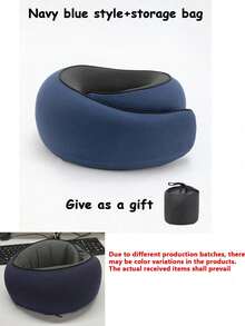 Ergonomic U-Shaped Memory Foam Neck Pillow, Travel Airplane Neck Pillow, Office Nap Essential, Portable Neck Pillow, Trending Style - Multicolor - View 13