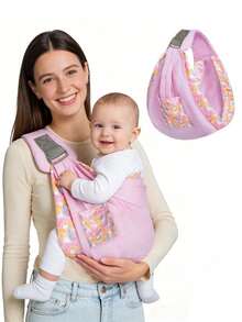 1pc Infant Baby Carrier Nursing Cover, Multifunctional Lightweight Backpack Carrier For Newborns, Convenient For Outdoor Use, Suitable For All Seasons - Pink - View 4