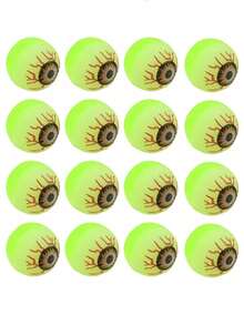 5/10pcs Glowing Bouncy Balls, Halloween Fluorescent Bouncy Balls, Halloween Horror Eyeball Bouncy Balls, Ideal Birthday Party Favors, Game Prizes, Halloween Gifts, Theme Party Decorations, Birthday Gifts - Multicolor - View 6