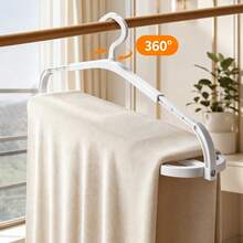 1pc Expandable Multi-Layer Clothes Hanger, Space-Saving Extendable Towel Rack Storage Organizer, Suitable For Bath Towels, Pants, Scarves, Home Closet Hanging Storage Rack - A - View 7