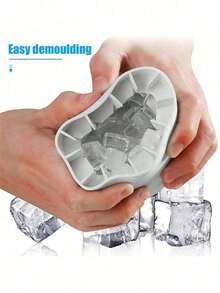 1pc Multi-Cavity Plastic Ice Cube Mold, Minimalist Bucket Design With Lid Ice Cube Tray, Kitchen Gadget - Multicolor - View 8