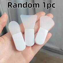 10pcs White Silicone Face Mask Brushes, Soft Head For Clay Mask, Makeup Tool For Even Foundation Application - Multicolor - View 9