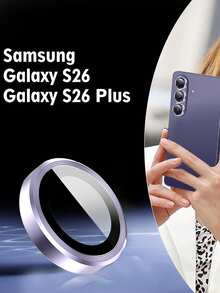 1pc Purple Lens Protector, CD Texture Lens Sticker With Positioning Assistance, Compatible With Samsung Galaxy S22 Ultra, S23, S23 Plus, S23 Ultra, S24, S24 Plus, S24 Ultra, S25, S25 Plus, S25 Ultra, Z, Z Fold7, S26 Ultra, S26 Plus, S26 - Purple - View 2