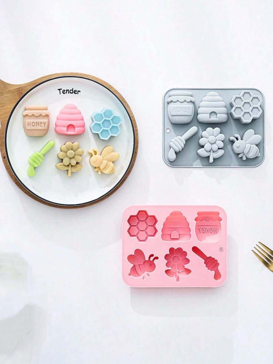 1pc Multi-Style Honeycomb Silicone Mold, Honeycomb Handmade Soap Mold, Insect Bee Theme DIY Craft 3D Embossed Mold, Suitable For Home DIY Enthusiasts To Create Unique Handicrafts, Applicable For Daily Handmade Creations And Customized Gift Making - Multicolor - View 1