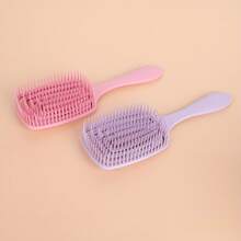 Square Hairbrush For Wet And Dry Hair, Detangling Comb With Gentle Bristles, Scalp Massage And Hair Smoothing Tool, Back To School Hair, Travel Essentials Christmas Gift - Multicolor - View 9