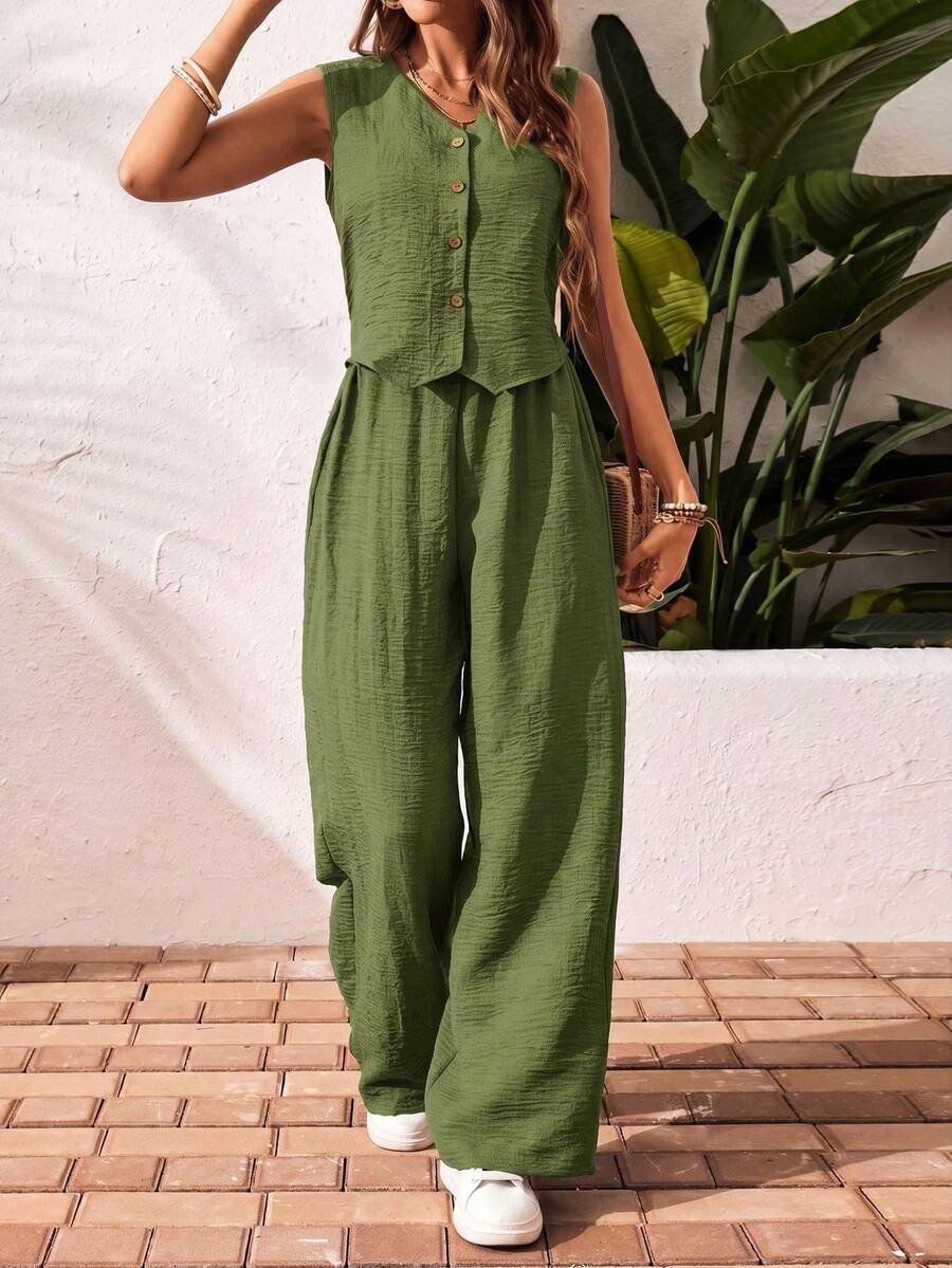Women Long Dresses - 軍綠色 - 查看 1