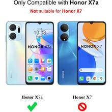 Compatible With Honor X7a Phone Case, Reinforced Corner Camera Protection, Transparent Anti-Collision Shock-Absorbing Thin Flexible TPU Phone Case - Clear - View 3