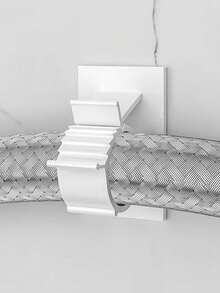 10pcs Drill-Free Pipe Clips, Easy Install Wall-Mounted Water Pipe And Air Hose Fixing Brackets, Water Pipe Clips, Cable Management Organizer, Black & White Design, Suitable For Home Water Pipe Repair, Drainage Pipe, Self-Adhesive Pipe Clips - Multiple Styles - View 7