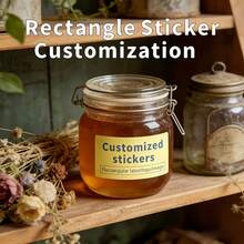 500/1000pcs Customized Rectangular Stickers, Customized Labels, Rectangular Labels, Customized Stickers, Logo Stickers, Packaging Stickers, Opening Stickers - Promotional Business Stickers - Holiday And Event Stickers - Customizable Marketing And Branding Stickers - Multicolor - View 4