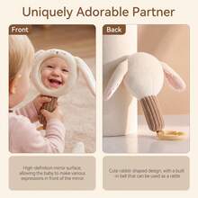 Cermin Genggam Bayi Boneka Kelinci Putih, Mainan Kognisi Emosional Bayi, Lembut dan Mudah Digenggam, Mainan Cermin Genggam Bayi, Cocok untuk Bayi Baru Lahir, Hewan Lucu, Cermin Kesadaran Diri, Mainan Bayi Ringan, Cocok untuk Bayi yang Tumbuh Gigi, Pilihan Hadiah Bulan Purnama - MultiWarna - View 6