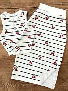 White Cherry Stripes