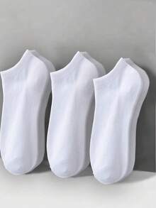 1/3/5/10/15 Pairs Men's Short Socks, Unisex Moisture-Wicking Breathable Sports Socks, Soft Breathable Boat Socks, Women's Short Socks Suitable For Sports And School Wear - Multicolor - View 2