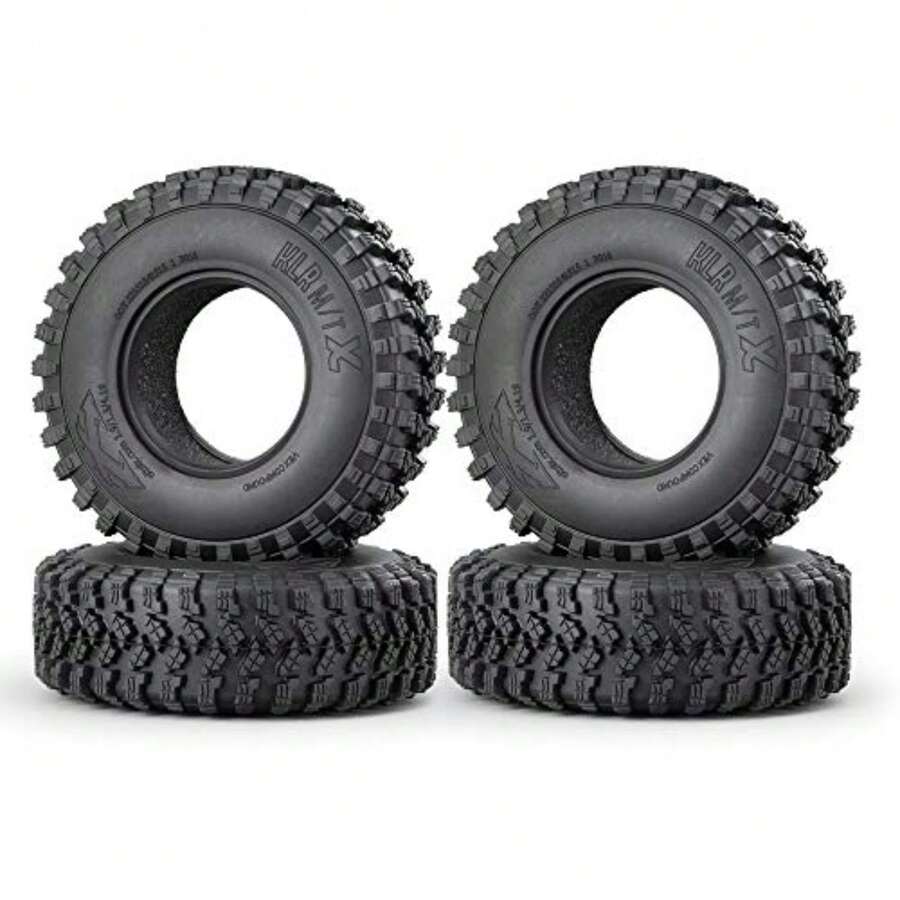 RCLIONS 4 neumáticos RC Crawler de 1.9 pulgadas con inserto de espuma de 106 mm de diámetro exterior para 1/10 RC Crawler Car SCX10, TRX4, SCX10 II - como en la imagen - Ver 1