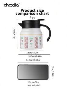 1件 800ml 保溫茶壺，中東風格花葉保溫茶壺，駱駝棕櫚樹保溫咖啡壺，茶壺，水壺；80ml 雙層保溫咖啡杯，茶杯，水杯，適用於居家、咖啡店、茶館、招待客人 - C(White) - 查看 6