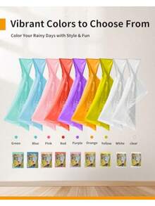 Hitituto Rain Ponchos For Adults - Extra Long Emergency Poncho With Hood, 6/12/24 Family Pack Raincoat, Home Survival Kits - Clear 6pcs - View 3