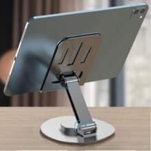Metal Live Streaming Phone Stand 360° Rotating Adjustable Folding Slouchy Tablet Desktop Phone Holder - A - View 1