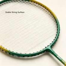 Gradient Green-Gold Badminton Racket 2 Packs, Light Frame Sports Racket For Outdoor Gathering, Picnic Activity & Recreational Badminton Games - Multicolor - View 2