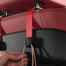 2PCS Oxford Fabric Seat Back Extension Hooks, Universal Fit For All Cars, Sturdy And Durable, Storage And Decoration In One - Woven Seat Belt Hook - View 11