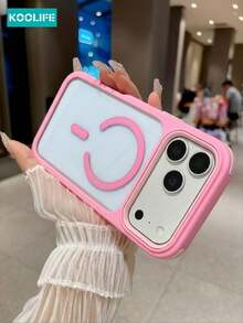 KOOLIFE Luxury Shockproof Anti-Drop Magnetic 3-In-1 Color-Block Transparent Acrylic Apple Phone Case, For Phone18pro/18pro Max/17ProMax, 16ProMax, 15ProMax, 14ProMax, 13ProMax, 17Pro, 16Pro, 15Pro, 14Pro, 13Pro, 17, 16, 15, 14, 13/11/12pro Max; Suitable As Spring Anniversary Gift, Birthday Gift, Graduation Gift, Boyfriend/Girlfriend Birthday Gift, Suitable For Men And Women; - Pink - View 4