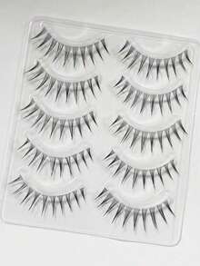Distinct Roots Clustered A-Type Korean Girl Group Style Natural Japanese Girl Cosplay Makeup False Eyelashes, No-Makeup Look, Realistic Transparent Stem Upper Lashes - View 4