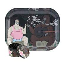 OFFPUFF 2 Pieces Sasquatch Rolling Tray With A Matching Grinder Sets - Multicolor - View 1