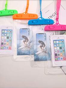 Waterproof Phone Pouch Transparent Sealable Touchscreen Operation Full Coverage Portable Phone Case For Swimming/Surfing Multiple Colors Available - Multicolor - View 4