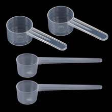 4-Piece Set Transparent Measuring Spoons 5g / 10g / 20ml, Dosing Spoons For Protein Powder, Creatine, Baking & Coffee - Transparent - View 2