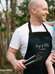 1pc Customized Kitchen Cooking Apron, Personalized Profile/Name Printed Apron - Personalized Cooking Apron, Customized Logo Apron, Chef Apron, Customized Name Apron, Baker Gift, BBQ Apron, Kitchen Apron, Women's Customized Apron, Customized Apron With Logo, Customized Apron With Pockets, Design Your Own Apron - Multicolor - View 4