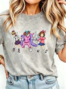 Junie B Teacher Shirt Junie B Jones Kindergarten Teacher T-Shirt Teacher Life T-Shirt Teacher Gift Women Round Neck Printed Camisa Pink - 灰色2 - 查看 7