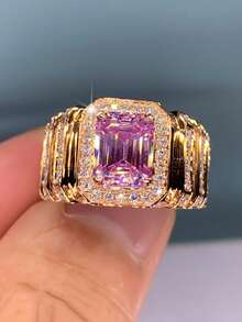 1pc Beautiful Cubic Zirconia Ring For Women, Wedding Engagement Party Jewelry, Valentine's Day Gift - 1# - View 11