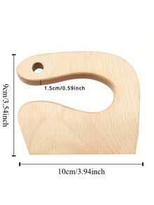 Wooden Fruit Knife, Beech Wood Dough Cutter, Pastry And Pie Slicer, Pizza Cutter, Suitable For Kitchen Beginners, Wooden Fruit And Vegetable Knife, Kitchen Tools - Multicolor - View 12