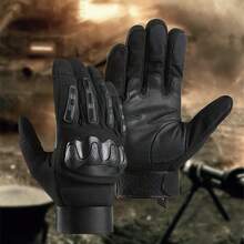 Spring/Autumn Motorcycle Riding Gloves, Touchscreen Compatible Hard Shell Finger Protection, Anti-Slip Wear-Resistant Anti-Fall Full Finger Gloves, Motorcycle Commuting, Outdoor Riding Shock Absorption Protection, Unisex Rider Gloves - Multicolor - View 4