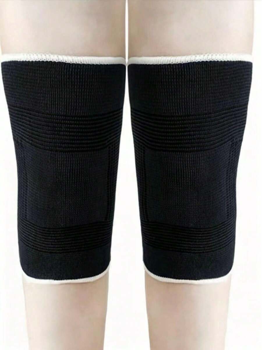 2pcs Sports Knee Support Sleeves, Breathable Elastic Knee Guards, Suitable For Running, Fitness, Basketball, Unisex, Knee Protection Products - Multicolor - View 1