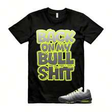 95 Big Bubble Neon Yellow Black Cool Grey 2026 OG T Shirt Match BULL - 黑色 - 查看 1