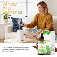 Hllozzi 30ml/100ml Castor Oil Essential Oil Multipurpose Aromatherapy Oil, Suitable For Diffusers, Humidifiers, Aromatherapy Burners, Candle Making, Room Sprays, And Air Fresheners. Suitable For All Skin Types. - Castor Oil - View 5